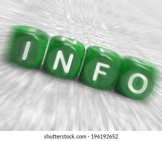 Info Dice Displaying Knowledge Data And Descriptions