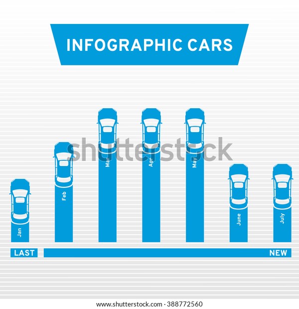 Info graphic cars. Marketing strategies using\
car to compare.