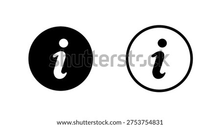Info icon set. Information icon set. Info button - vector illustration
