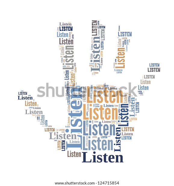 Info Text Graphic Listen Word Cloud Stock Illustration 124715854 ...