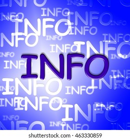 Info Words Showing Help Information And Knowledge