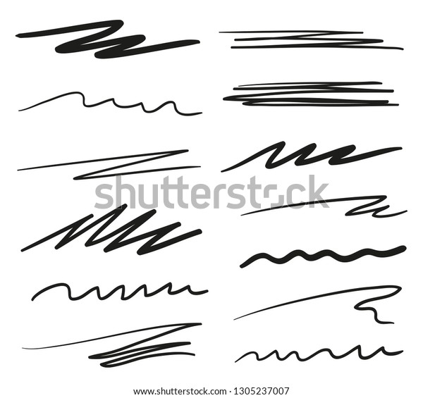 Infographic elements isolated on white. Set of\
different sketchy signs. Backgrounds with array of lines. Stroke\
chaotic backdrops. Hand drawn patterns. Black and white\
illustration. Elements for\
work
