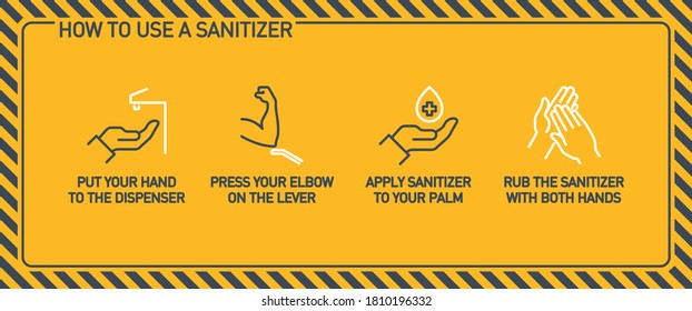 Infographic Illustration How Use Hand Sanitizer Stock Illustration ...