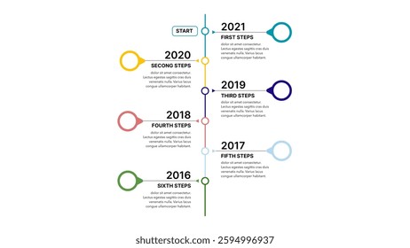 Infographic Time Processing Line Chart