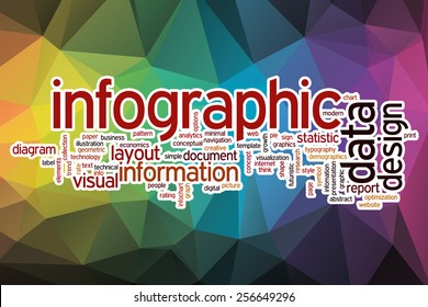 Infographic Word Cloud Concept With Abstract Background