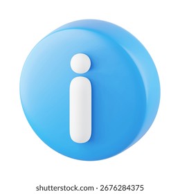 Information 3D Icon, 3D rendering