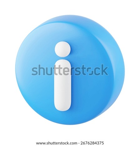 Information 3D Icon, 3D rendering