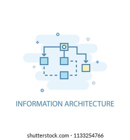 Information Architecture Concept Trendy Icon. Simple Line, Colored Illustration. Information Architecture Concept Symbol Flat Design From ECommerce  Set. Can Be Used For UI/UX