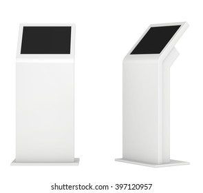 information kiosk. Information terminal. interactive kiosk on white background