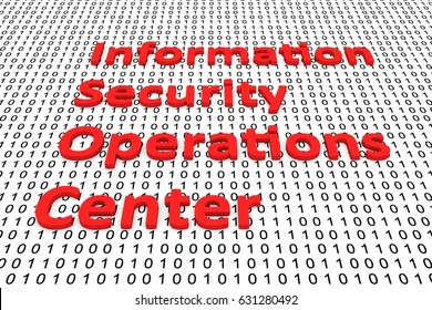 Information Security Operations Center In The Form Of Binary Code, 3D Illustration