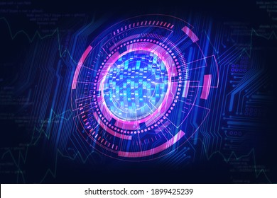 information technology in genome research, bioinformatics concept, analysis dna software, genome map sequence on circuit board, abstract bioscience background