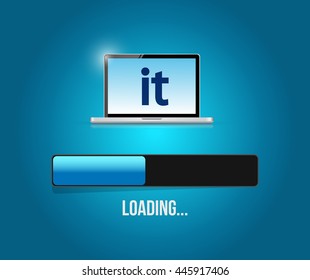 information technology loading bar update concept illustration design graphic