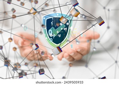 Information technology protected with firewall, secure access and encryption against cyber