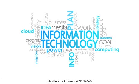 Information Technology Typography Infographic Clipart Stock ...