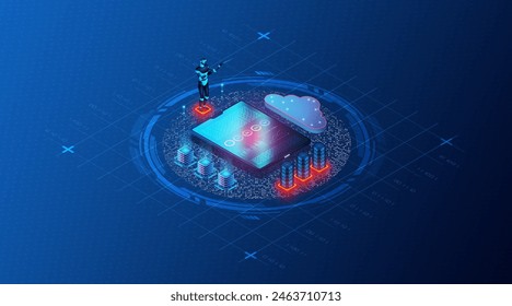 IT Infrastructure Optimization Concept - Assigning the Right IT Resources to a Workload or Application - 3D Illustration