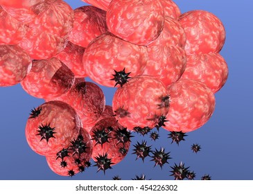  Ingress Of Particulate Matter Into The Lungs  3D Rendering