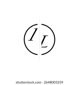 Initial Alphabet Design Unique Vector Circled Alphabet Monogram Simple Logo IL