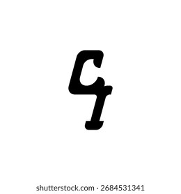 Initial Bold Logo Unique minimalist overlaping LI Monogram Simple Design Alphabet