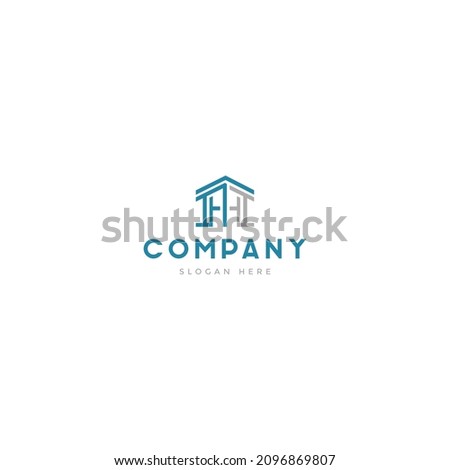 the initial H logo and the upper direction form a house that makes the design modern, unique, simple.