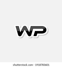 Initial Letter Wp Logo Sticker Stock Illustration 1918783601 | Shutterstock