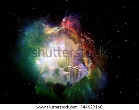 Inner Solaris series. Composition of nebulous, organic forms and colors with metaphorical relationship to mind, dream, spirituality and imagination