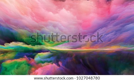 Inner World series. Composition of digital colors suitable as a backdrop for the projects on Universe, Nature, creativity and imagination