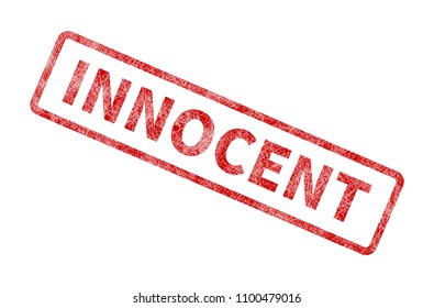 Innocent Stamp Red Grunge Seal Rubber Stamp Isolated On White Background Innocent Stamp Red Grunge Seal Rubber Stamp Isolated On White Background