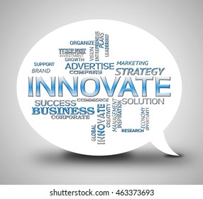 Innovate Bubble Representing Explain Innovation And Reorganization