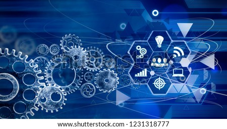 Innovation Computer Data Cogs Technology,Training,Business concept ideea background conection