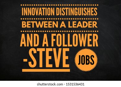innovation distinguish between a leader and a follower 