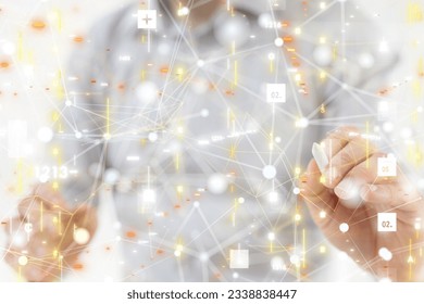 Innovation futuristic digital data binary code background technology