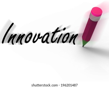 Innovation and Pencil Displaying Ideas Creativity and Imagination