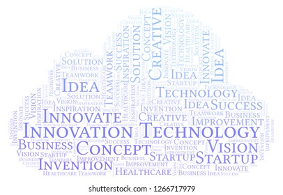 Innovation Technology Word Cloud Made Text Stock Illustration ...