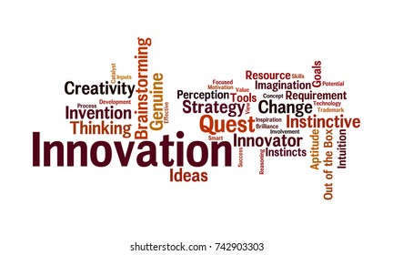 Innovation Word Cloud Stock Illustration 742903303