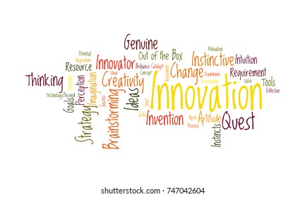 Innovation Word Cloud Stock Illustration 747042604 