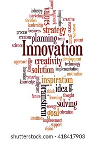 Innovation Word Cloud Concept On White Stock Illustration 418417903 ...