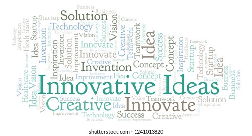 Innovative Ideas Word Cloud Made Text Stock Illustration 1241013820 ...