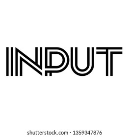 INPUT stamp on white
