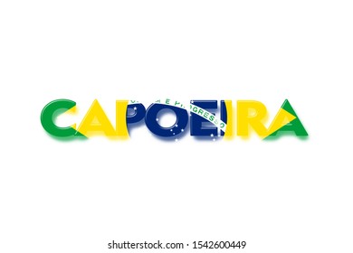 Inscription "Capoeira" on the white background