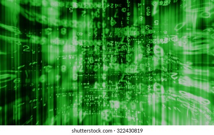 Inside Computer Green Interlaced Digital Abstraction Background