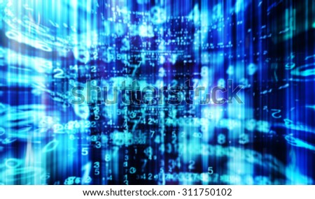 Inside Computer Matrix Cyberpunk Digital Blurred Stock Illustration ...