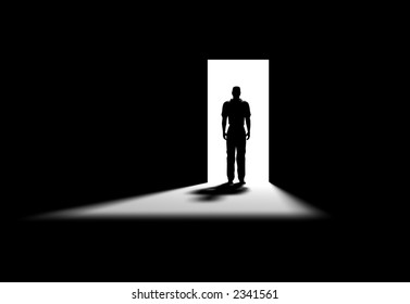 Inside Room Opened Door Stock Illustration 2341561 | Shutterstock