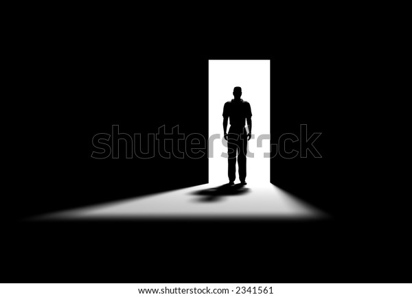 Inside Room Opened Door Stock Illustration 2341561 | Shutterstock