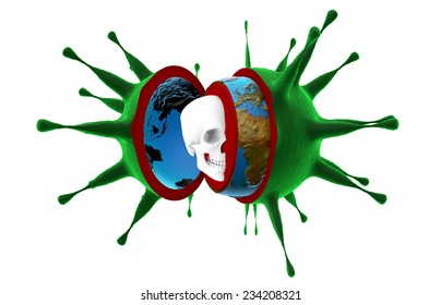 Inside a virus. Viruses kill humanity. Get vaccinated.