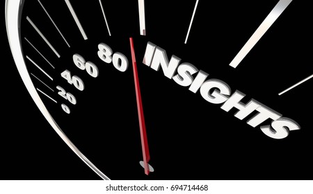 Insights Intelligence Information Speedometer Measure Results 3d Illustration