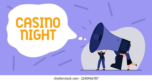 Inspiration showing sign Casino Night. Internet Concept event where can experience the fun playing in a real casino - Powered by Shutterstock