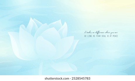 Inspirational background with lotus and quote about  peace. High-resolution file suited for poster, banner background, wallpaper and backdrop, etc. - Powered by Shutterstock