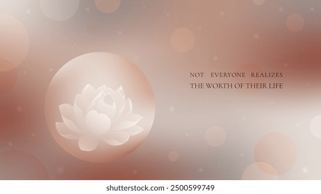 Inspirational background with quote about worth of life. High-resolution file suited for poster, banner background, wallpaper and backdrop, etc. - Powered by Shutterstock