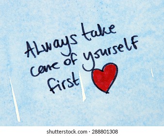 Always Take Care Yourself First Stock Illustration 278996453 | Shutterstock