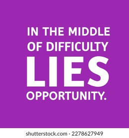 Inspirational motivational quote by Albert Einstein.